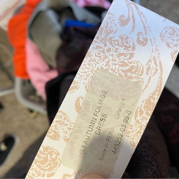 Peruvian Connection Autumn Foliage Sweater Dress Large - Picture 7 of 8